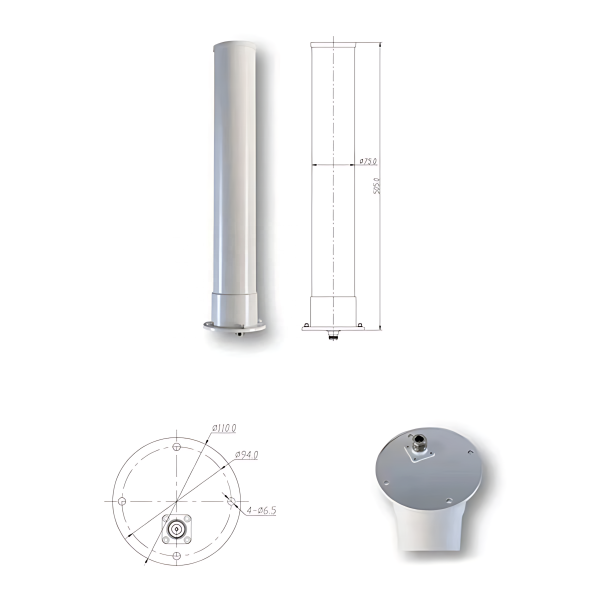 Outdoor Fiberglass Antenna 2.4 15dbi 2.4 mhz Omni Antenna - 图片 4